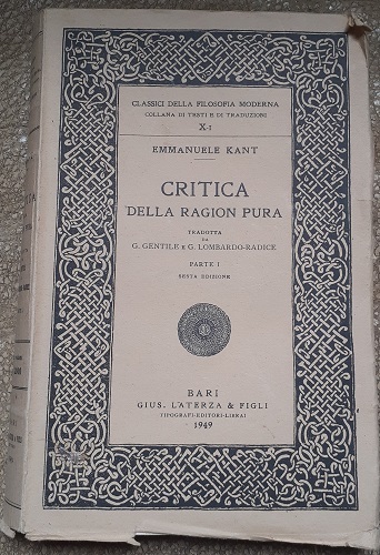 CRITICA DELLA RAGION PURA PARTE I