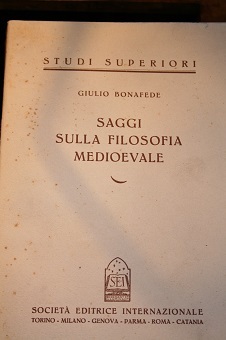 SAGGI SULLA FILOSOFIA MEDIEVALE