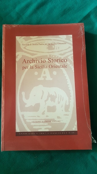 ARCHIVIO STORICO PER LA SICILIA ORIENTALE