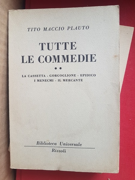 TUTTE LE COMMEDIE LA CASSETTA - GORGOGLIONE - EDIPICO - …