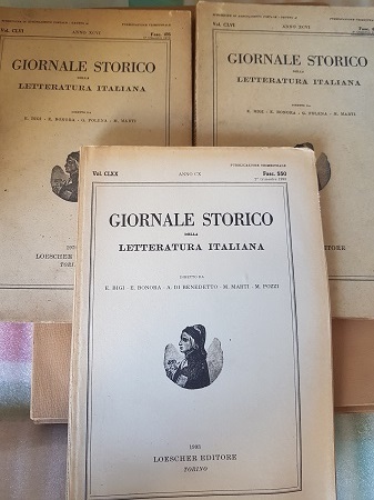 GIORNALE STORICO DELLA LETTERATUR ITALIANA