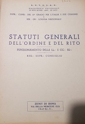 STATUTI GENERALI DELL'ORDINE E DEL RITO FUNZIONAMENTO DELLE LL. E …