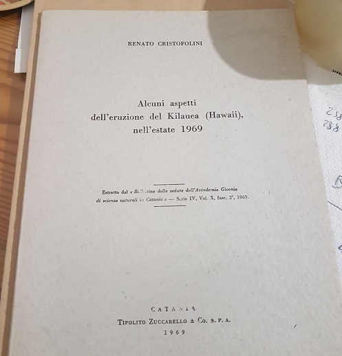 ALCUNI ASPETTI DELL'ERUZIONE DEL KILAUEA (HAWAII) NELL'ESTATE DEL 1969