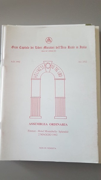 GRAN CAPITOLO DEI LIBERI MURATORI DELL'ARCO REALE IN ITALIA CHARTER …