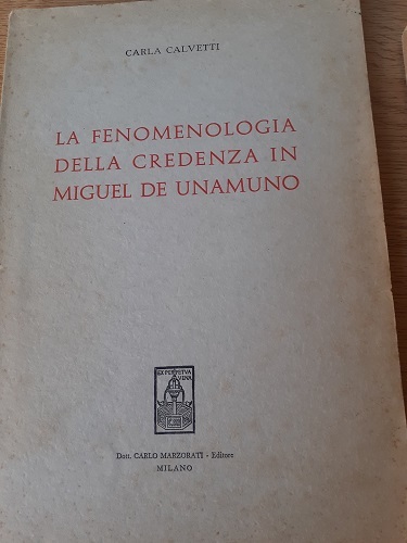 LA FENOMENOLOGIA DELLA CREDENZA IN MIGUEL DE UNAMUNO