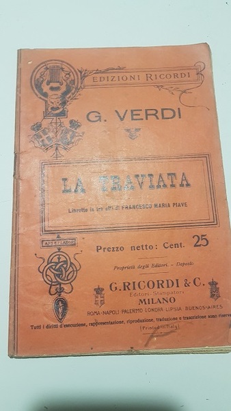 LA TRAVIATA LIBRETTO IN TRE ATTI