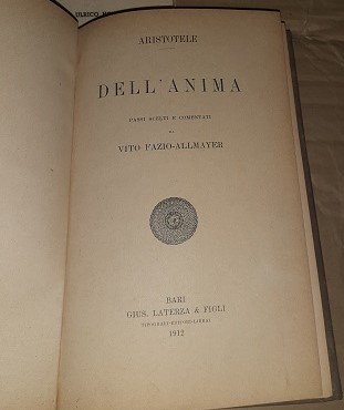 DELL'ANIMA. PASSI SCELTI E COMMENTATI DA VITO FAZIO-ALLMAYER