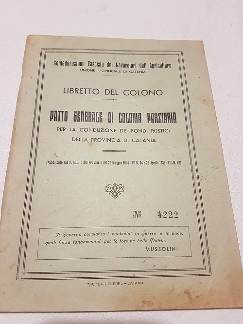 LIBRETTO DEL COLONO