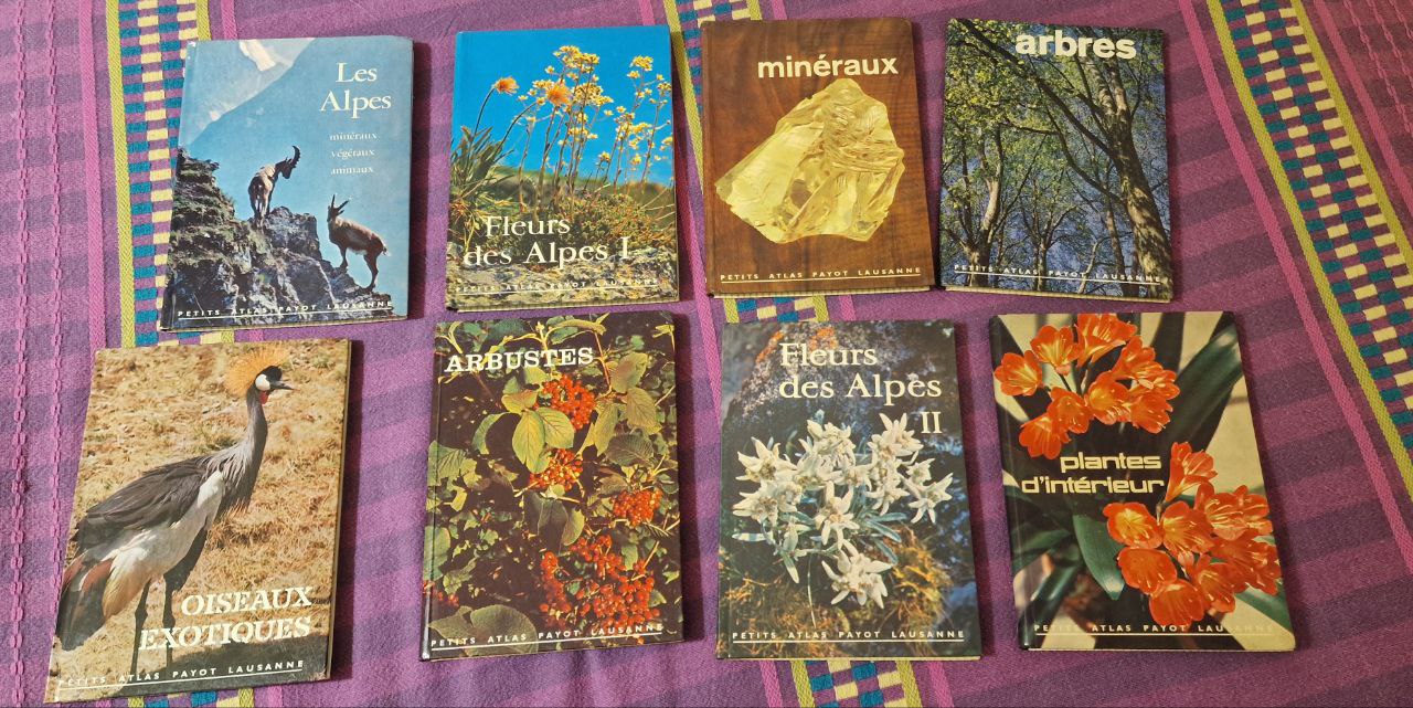 PETITS ATLAS PAYOT LAUSANNE LES ALPES, ARBRES, MINERAUX , FLEURS …