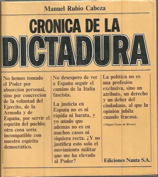 CRONICA DE LA DICTADURA.