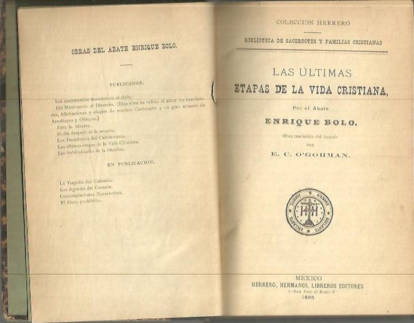 LAS ULTIMAS ETAPAS DE LA VIDA CRISTIANA.