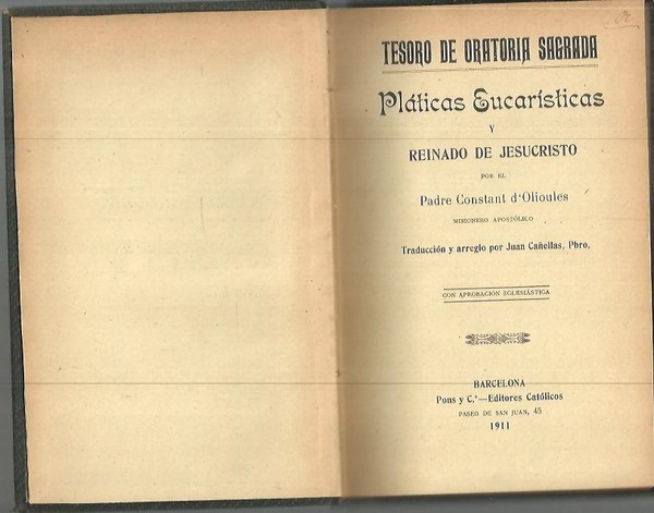 PLATICAS EUCARISTICAS Y REINADO DE JESUCRISTO.
