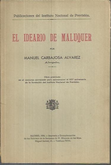 EL IDEARIO DE MALUQUER.