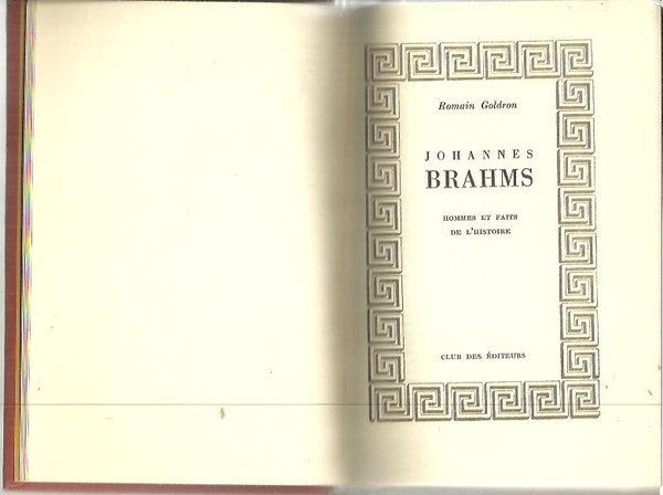 JOHANNES BRAHMS.