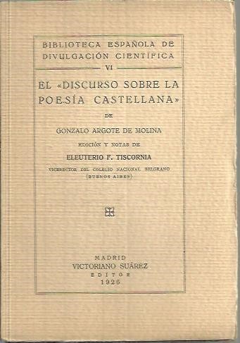 EL DISCURSO SOBRE LA POESIA CASTELLANA.