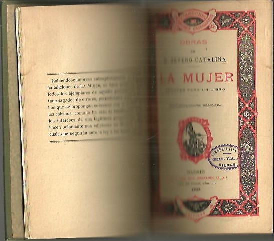 LA MUJER. APUNTES PARA UN LIBRO.