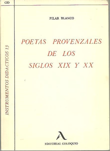 POETAS PROVENZALES DE LOS SIGLOS XIX Y XX.