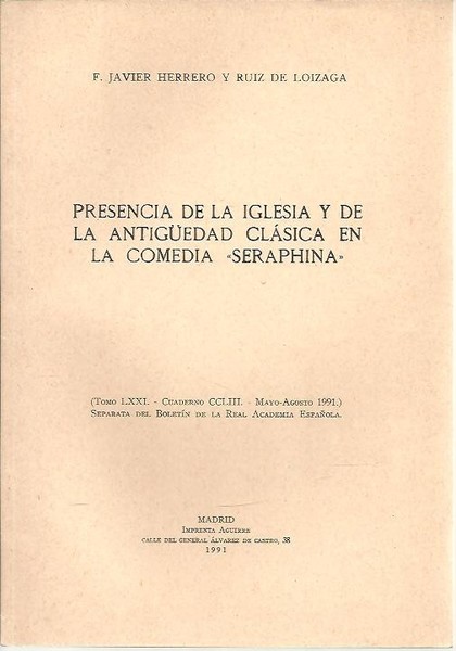PRESENCIA DE LA IGLESIA Y DE LA ANTIGÜEDAD CLASICA EN …
