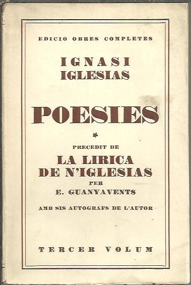 POESIES. TERCER VOLUM.
