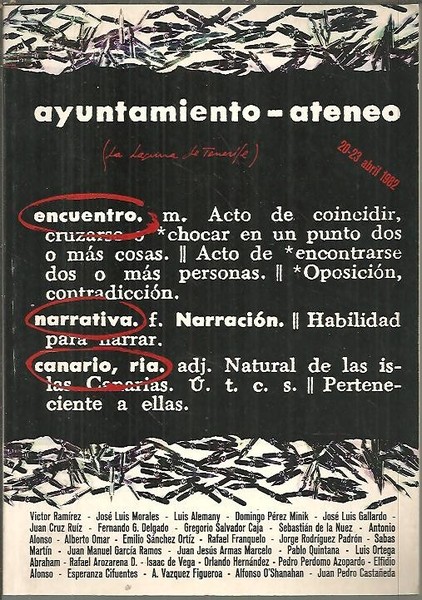 ENCUENTRO DE NARRATIVA CANARIA. (1982).