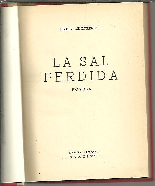 LA SAL PERDIDA.