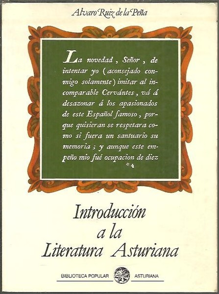INTRODUCCION A LA LITERATURA ASTURIANA.