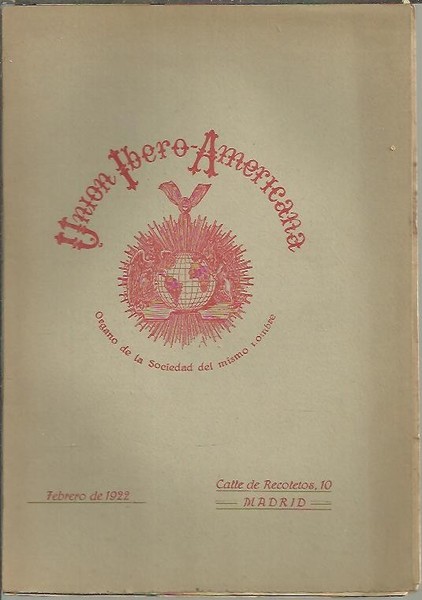 UNION IBEROAMERICANA. ORGANO DE LA SOCIEDAD DEL MISMO NOMBRE.
