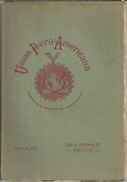 UNION IBEROAMERICANA. ORGANO DE LA SOCIEDAD DEL MISMO NOMBRE.