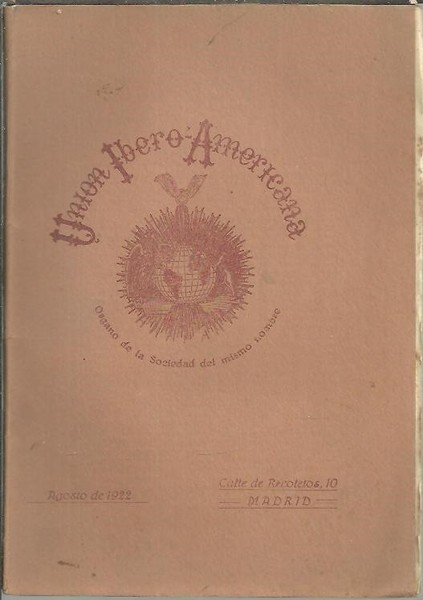 UNION IBEROAMERICANA. ORGANO DE LA SOCIEDAD DEL MISMO NOMBRE.