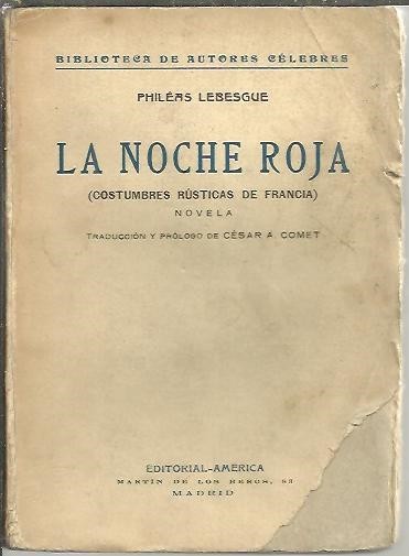 LA NOCHE ROJA. (COSTUMBRES RUSTICAS DE FRANCIA).