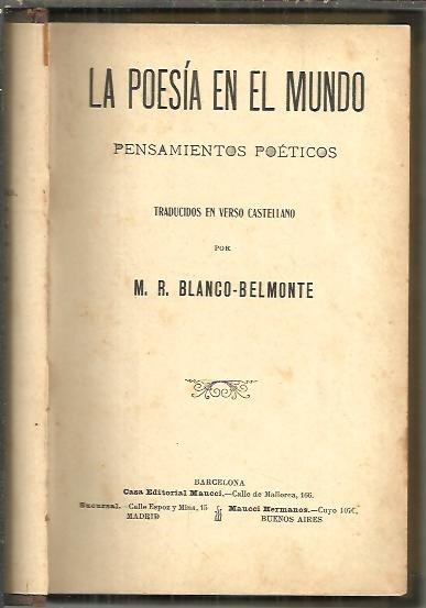 LA POESIA EN EL MUNDO. PENSAMIENTOS POETICOS.