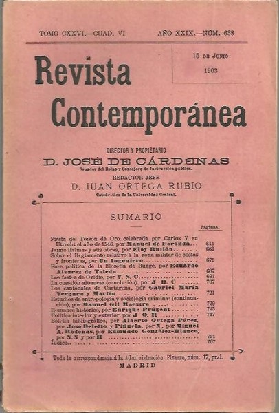 REVISTA CONTEMPORANEA. N. 638.