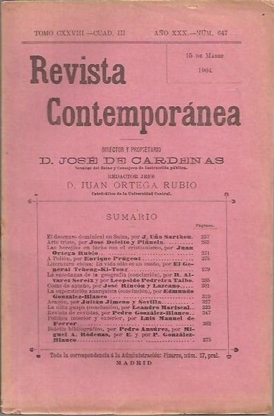 REVISTA CONTEMPORANEA. N. 647.