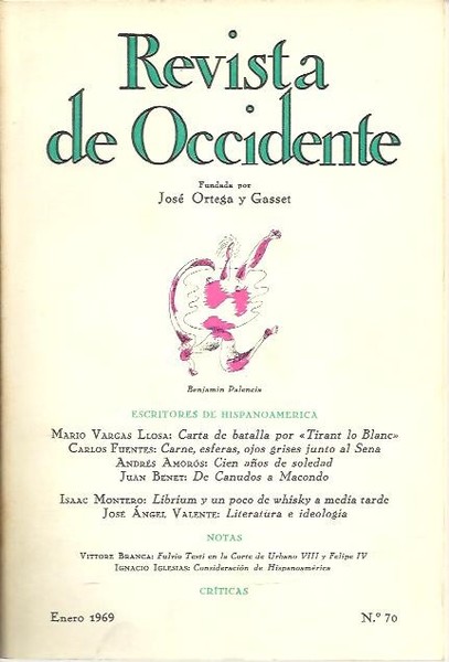 REVISTA DE OCCIDENTE. NUM. 70.
