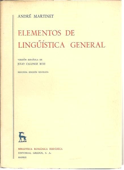 ELEMENTOS DE LINGÜISTICA GENERAL.