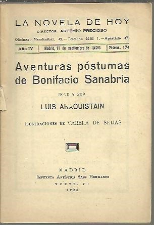 AVENTURAS POSTUMAS DE BONIFACIO SANABRIA.