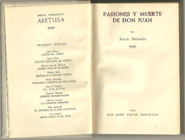 PASIONES Y MUERTE DE DON JUAN.