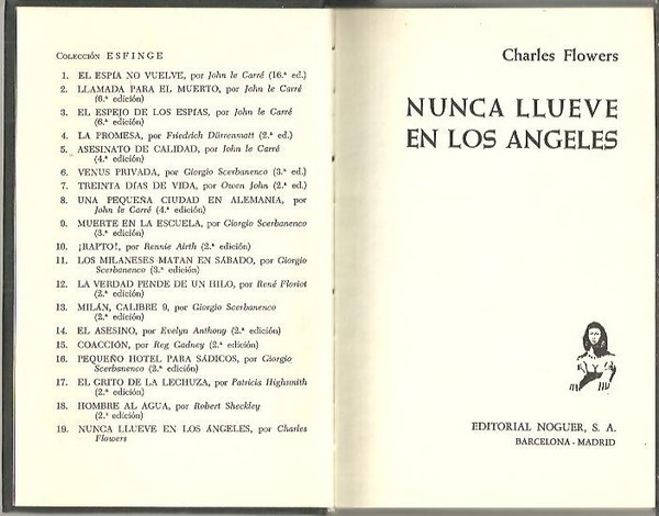 NUNCA LLUEVE EN LOS ANGELES.