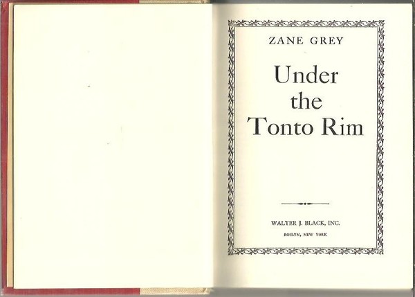 UNDER THE TONTO RIM.