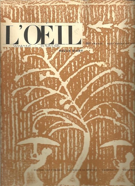 L'OEIL. REVUE D'ART MENSUELLE. NUMERO 47. NOVEMBRE 1958.