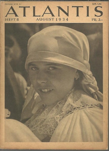 ATLANTIS. LANDER, VOLKER, REISEN. HEFT, 8. AUGUST 1934.