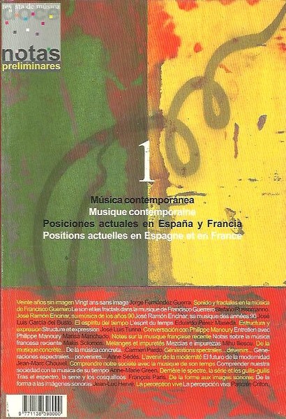 DOCE NOTAS. PRELIMINARES. N.1. MUSICA CONTEMPORANEA. POSICIONES ACTUALES EN ESPAÑA …