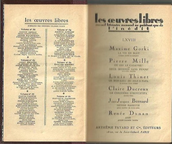 LES OEUVRES LIBRES. LXVIII.