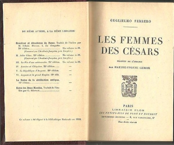 LES FEMMES DES CESARS.