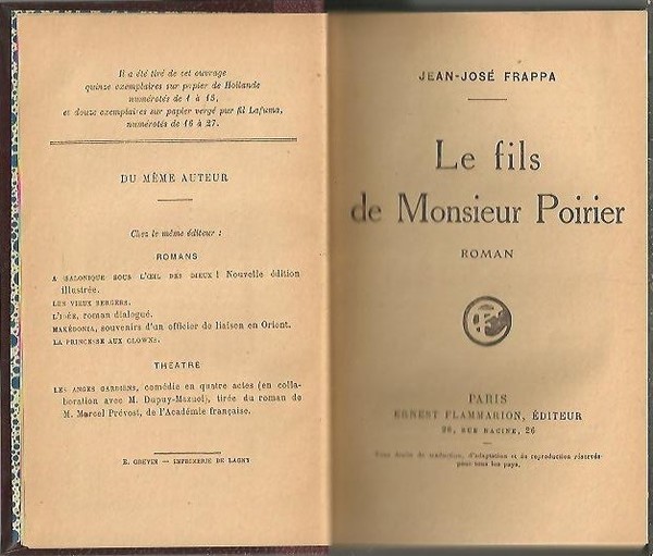 LES FILS DE MONSIEUR POIRIER.