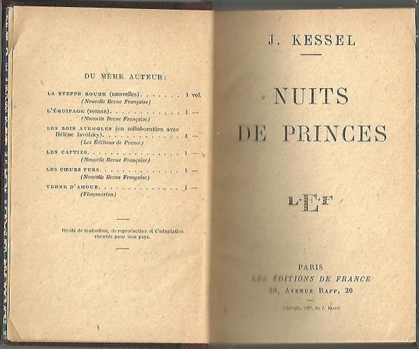 NUITS DE PRINCES.