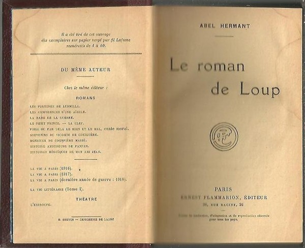 LE ROMAN DE LOUP.