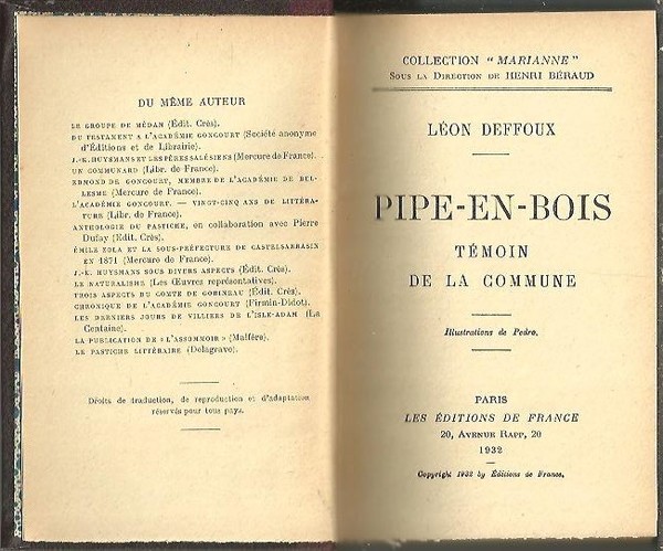 PIPE-EN-BOIS. TEMOIN DE LA COMMUNE.