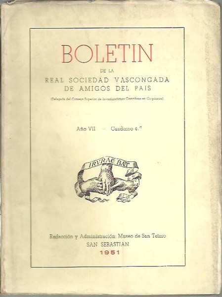 BOLETIN DE LA REAL SOCIEDAD VASCONGADA DE LOS AMIGOS DEL …