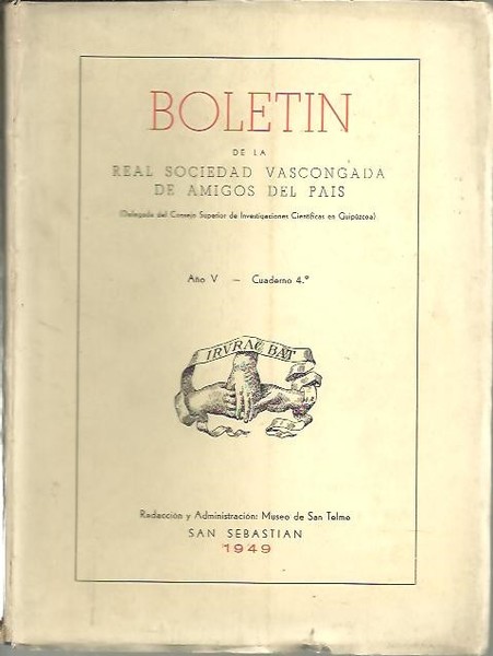 BOLETIN DE LA REAL SOCIEDAD VASCONGADA DE LOS AMIGOS DEL …